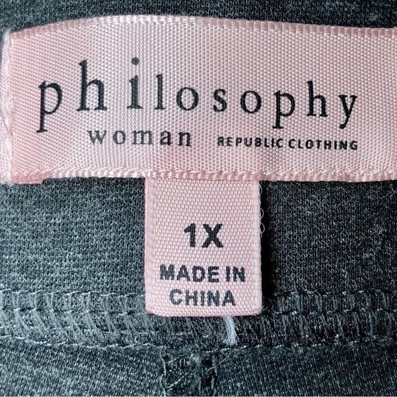 Philosophy Knit Leggings in Dark Grey Heather Women’s 1X - Picture 3 of 5